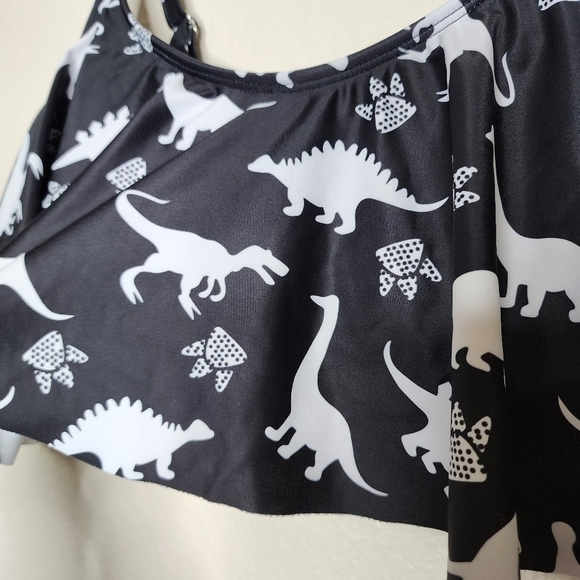 DRESSFO Black Dino Swim Top 12 - Picture 8 of 9